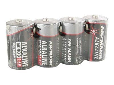 ANSMANN Mono D - Batteri 4 x LR20 - Alkalisk