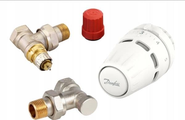 Danfoss 3-osainen Regus RA-mutteri +RA-N+RLV-S 15 kulmattu