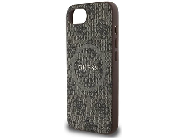 Guess 4G Ring Classic Logo MagSafe - etui till iPhone 16e (brun)