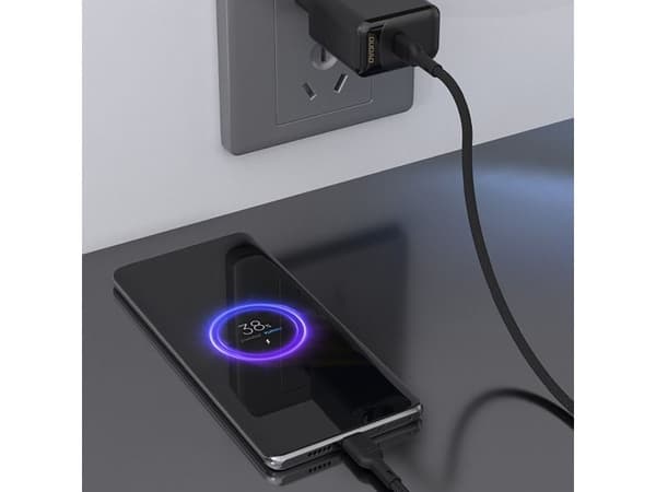 Dudao L9C 65W USB-C - USB-C 1m kaapeli - musta