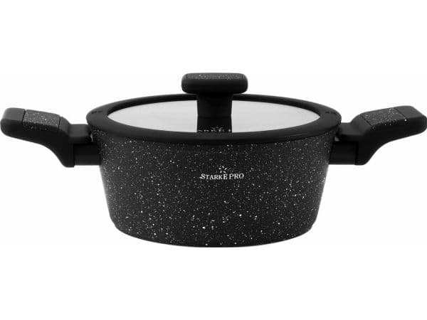 Starke Pro kastrull med lock Ceres Marble 1,6 l