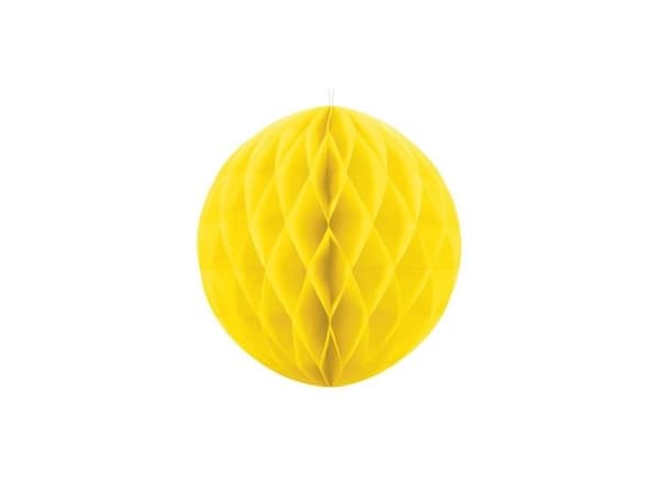Gul silkespappersboll, 40 cm