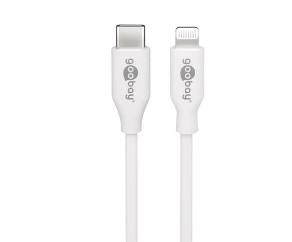 goobay - Lightning-kabel - USB-C hann til Lightning hann - 1 m - hvit
