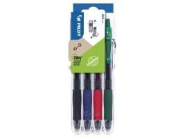 Pilot G-2 Gelpen m/klik Set-2-Go 0,7 mm Basic ass. farver