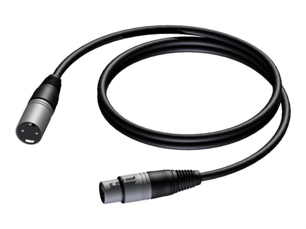 PROCAB CAB901, XLR, Uros, XLR, Naaras, 1 m, Musta