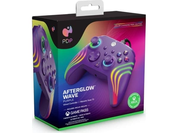 PDP-kontroller kablet Afterglow Wave lilla XboxSeriesX
