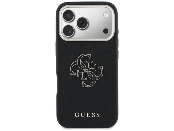 Guess FW Resin-logo-deksel til iPhone 17 Pro - svart
