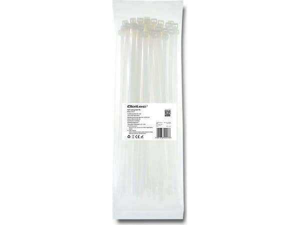 Qoltec - Kabelsamlare - 30 cm - vit (paket om 50)