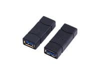 LogiLink USB 3.0-A F/F, USB 3.0-A, USB 3.0-A, Sort