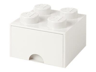 Lego förvaringslåda - 4 knoppar - vit