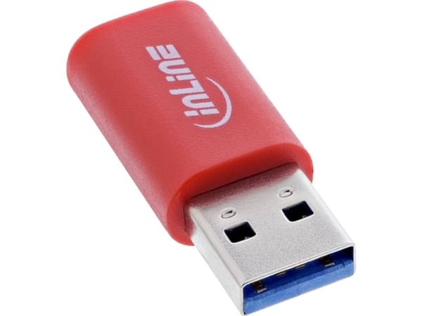 InLine 31652, USB-A, USB-C, punainen