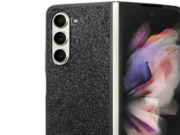 Guess glitter script-etuiet til Samsung Galaxy Z Fold 5 - svart