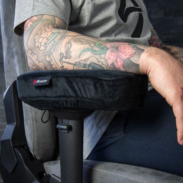 Arozzi - Memory Foam Armrest Pads - Velvet Black