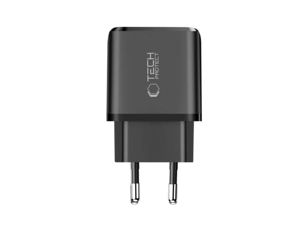 Tech-Protect NCA20 PD 20W / QC3.0 USB-A / USB-C vegglader - sort
