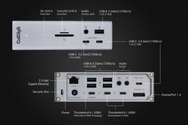 CalDigit - Thunderbolt-kabel (hann) - 70 cm