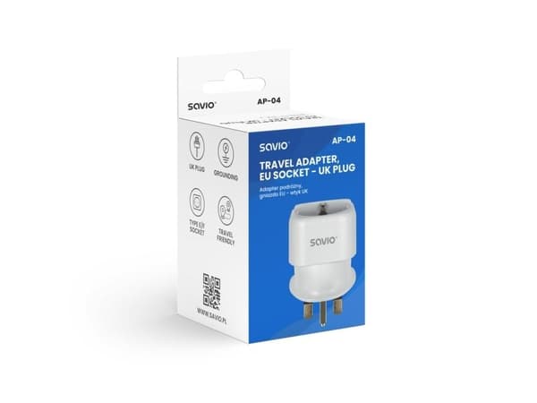 Savio Savio AP-04 nätadapter/ inventarier Vit