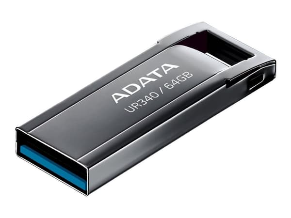 ADATA UR340 - USB-flashstasjon - 64 GB - USB 3.2 Gen 1 - svart