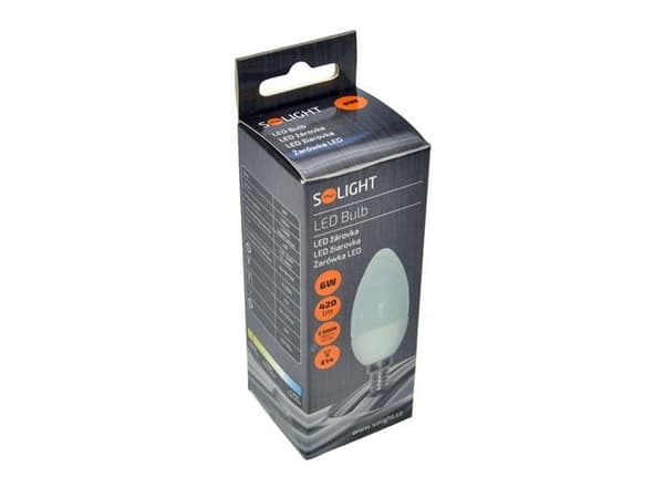 Solight WZ409, 6 W, 37 W, E14, 420 lm, 20000 timer, Varm hvit
