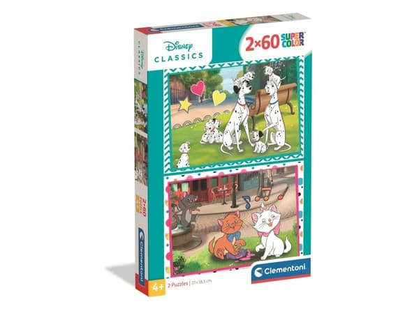 CLE-palapeli 2x60 SuperColour Disney Classics 24836