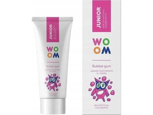 WOOM_Junior natural toothpaste for children 6+ Bubble gum 50ml