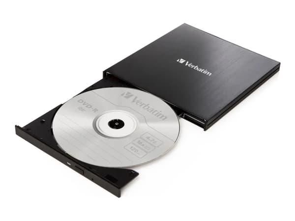Extern slimline CD/DVD-enhet/USB 3.2 Gen 1/USB-C svart