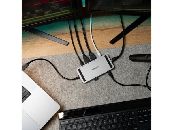 Targus - Dokkingstasjon - USB-C / USB4 / Thunderbolt 3 / Thunderbolt 4 - 2 x HDMI, USB-C - 1GbE