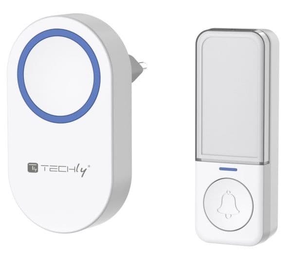 Techly I-BELL-RING05, Vit, IP56, 1 styck, 1 styck, Vägg, Trådlös