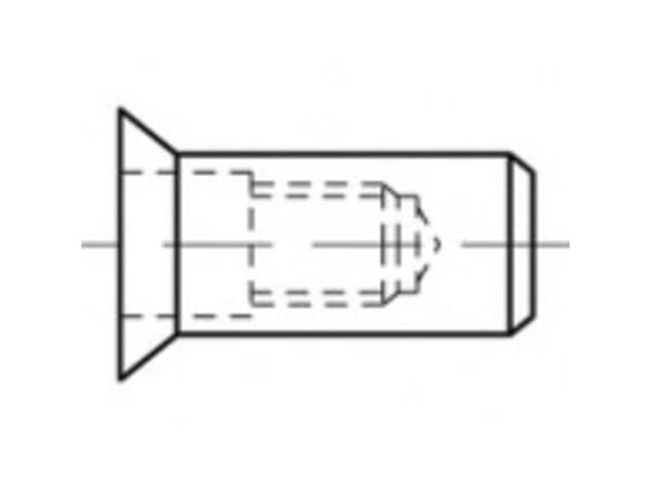 TOOLCRAFT TO-5444316 Blindnaglemutter M8 Stål 250 stk