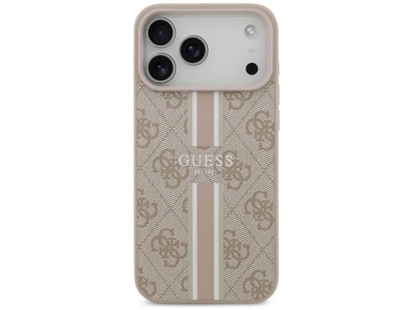 Guess 4G Printed Stripes MagSafe-deksel til iPhone 17 Pro Max - rosa