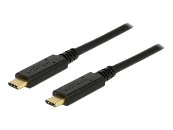 Delock - USB-kaapeli - USB-C (han) til USB-C (han) - USB 2.0 - 5 A - 50 cm - lajiteltu