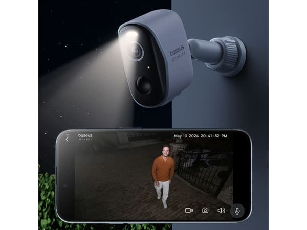 Baseus Security N1 2K utomhuskamera - vit