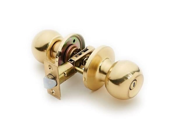 DOOR KNOB LOCK 607 SB WC MAT BRASS