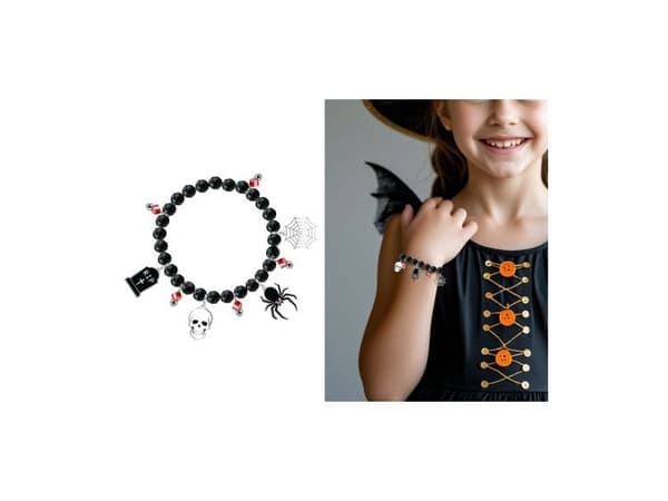 Svarta halloweenarmband