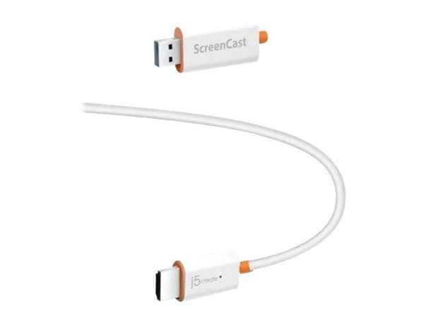j5create JVAW56 - Trådlöst ljud-/videoadapter - vit