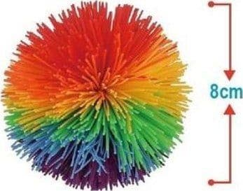 Rainbow hairy ball 8 cm