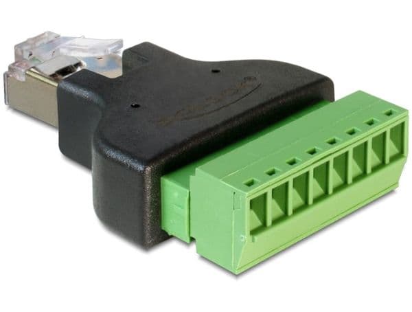DeLOCK 65389, RJ45, 8p, Musta, Vihreä