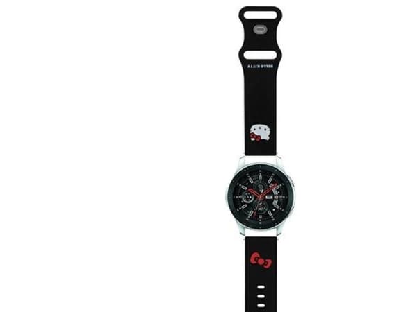 Hello Kitty Silikoni Kitty Head - Universal hihna älykelloon 22 mm (musta)