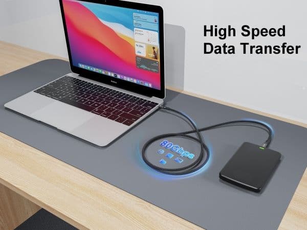 Equip 128442, 2 m, USB C, USB C, USB4 Gen 4x2, 80 Gbit/sek, Sort