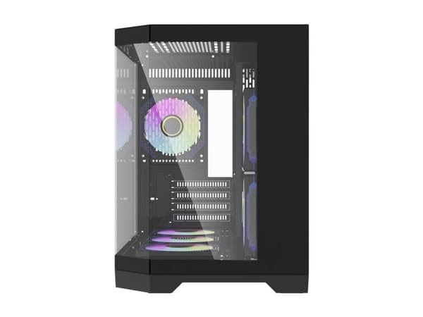 Darkflash Darflash FT418 PC-kotelo + 6 aRGB tuuletinta (musta)