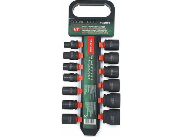 ROCKFORCE LYHYT SOCKET 13kpl.1/2" 10-32mm /PITIMET