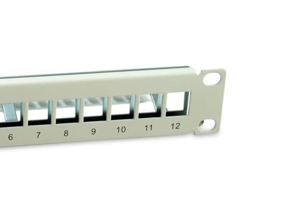 Equip Patchpanel 12x RJ45 Cat6A 10" FTP 1HE Premium hellgrau - FTP - RJ-45 (769330)