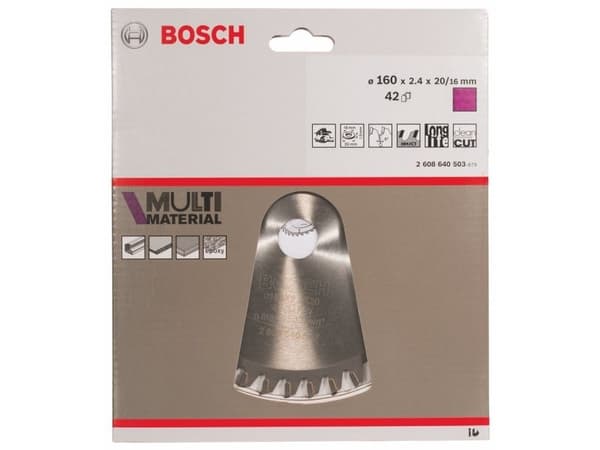 Bosch Multi Material - Sirkelformet sagblad - for multiformål - 160 mm - 42 tenner