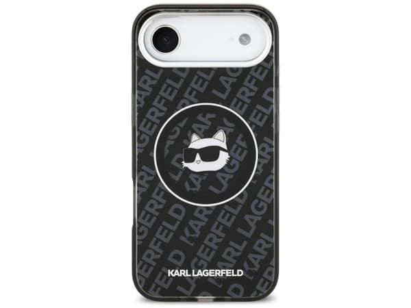 Karl Lagerfeld IML Choupette Head Logo MagSafe iPhone Air-deksel - Sort