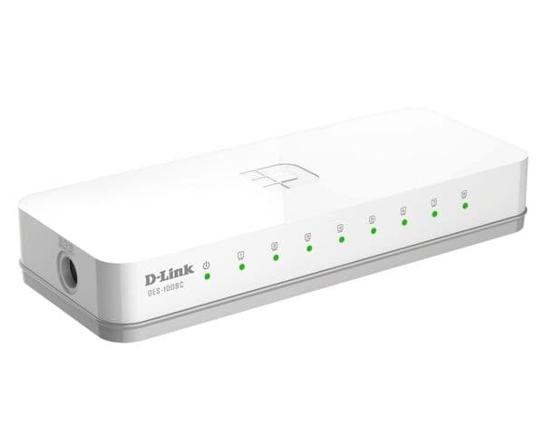 D-Link DES 1008C - Switch - ikke-styrt - 8 x 10/100