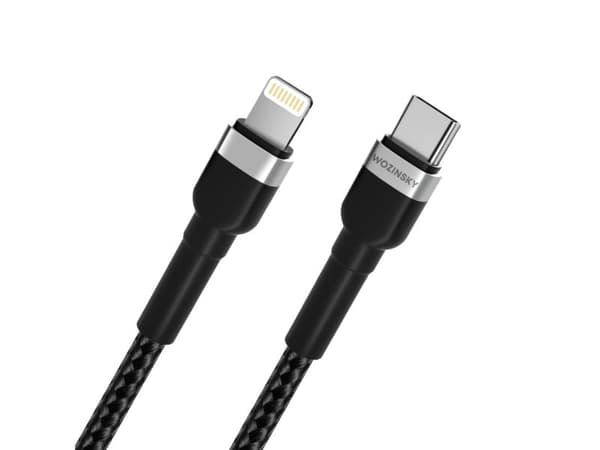 USB-kabel Wozinsky USB-C till Lightning 2 m svart (5907769308765)