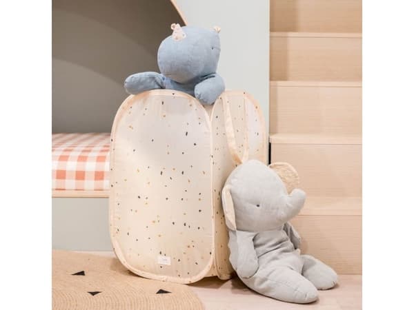 3 Sprouts Pop-up pyykkikori, Terrazzo beige