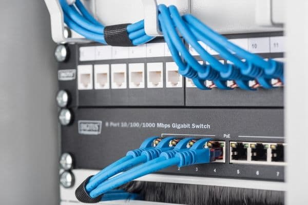 DIGITUS - Switch - ohanterad - 8 x 10/100/1000Base-T - rackmonterbar