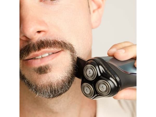 Taurus 3 SIDE WATER SHAVE, Rotations shaver, Sort, Blå, Total Curve Technology, Rustfrit stål, Knapper, Batteri