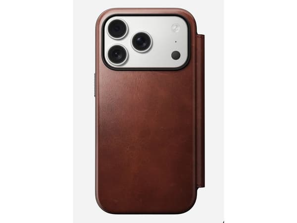 Nomad Modern Leather Folio, Folio, Apple, iPhone 17 Pro, 16 cm (6.3"), Brun