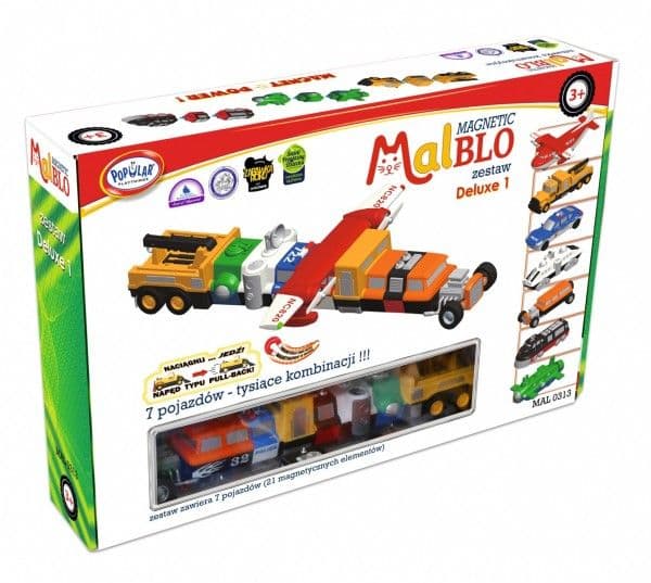 Malblo Magnetic Vehicles deluxe - 1 set